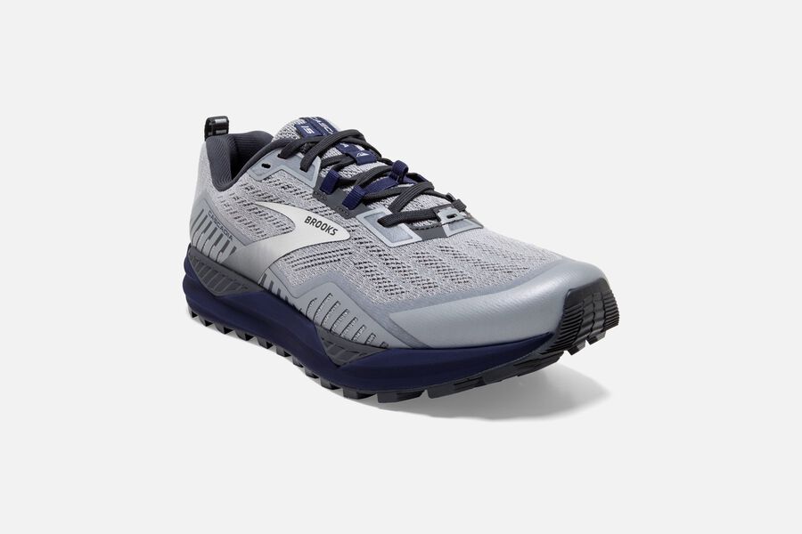 Brooks Running Shoes - Cascadia 15 Trail Mens - Silver - BSD-876301